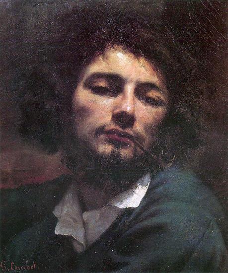Gustave Courbet Self portrait with pipe. Germany oil painting art